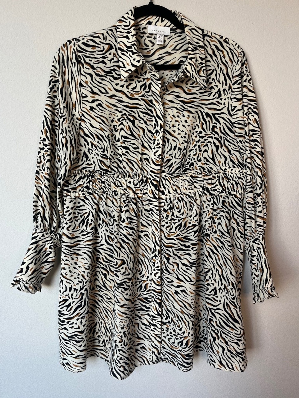 Topshop Ruffle Dress Costal Cowgirl Western Woman's Size 8